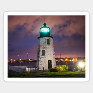 Goat Island Lighthouse Newport RI Sticker